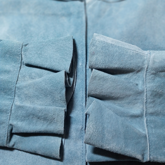 Bagatelle  shirt blue suede vintage - Picture 6 of 9